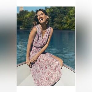 Pink Sleeveless Maxi Sundress Ann Taylor